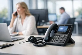 IP-Telefon im Büro für moderne Unternehmen